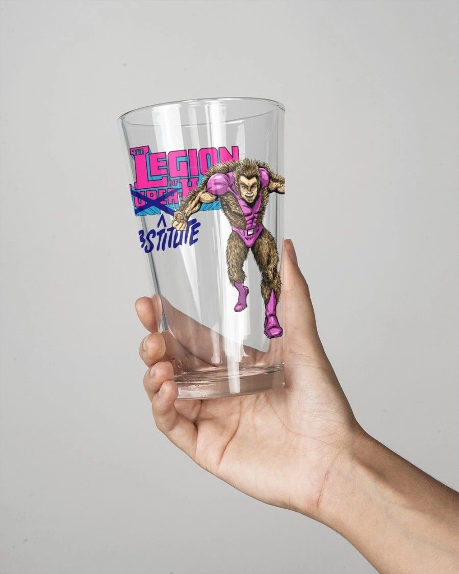 PORCUPINE PETE OF THE LEGION OF SUBSTITUTE HEROES Pint Glass (with Free Shipping)