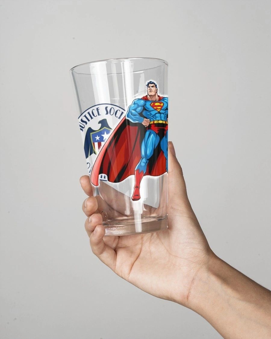 EARTH 2 SUPERMAN Pint Glass (with Free Shipping)