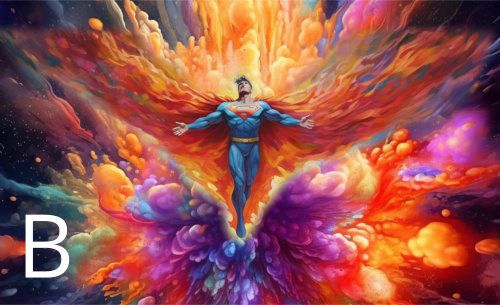PSYCHEDELIC SUPERMAN TUMBLERS (2 TYPES)