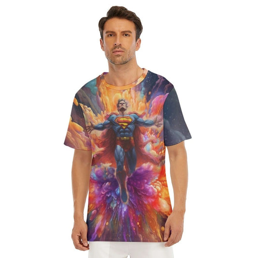 PSYCHEDELIC SUPERMAN ALL-OVER PRINT SHIRT and tank