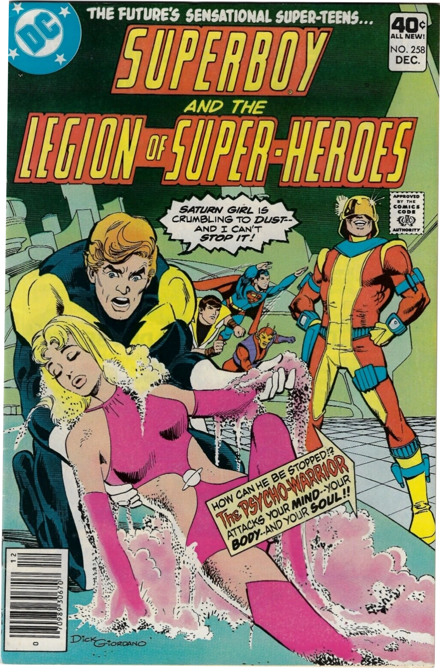 COVERS:SUPERBOY AND LEGION 258 :SATURN GIRL