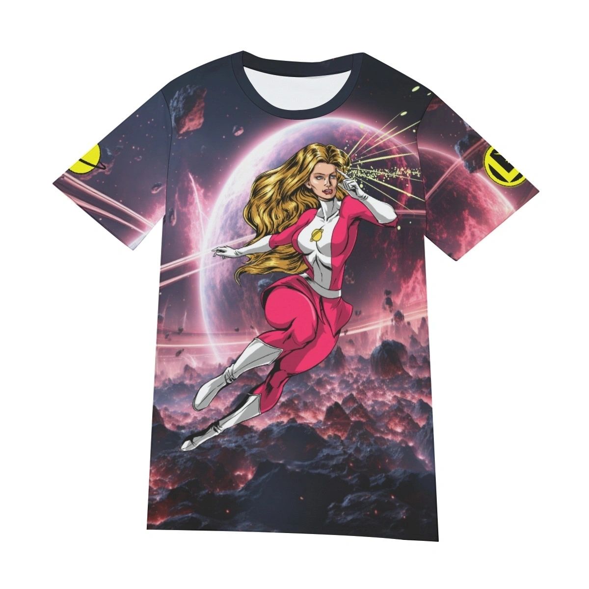 SAUTRN GIRL READY ALL-OVER PRINT SHIRT AND TEE(special buy)