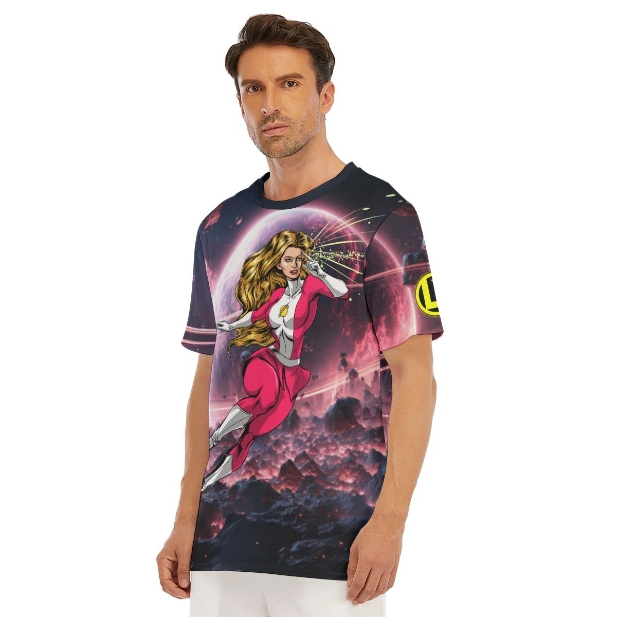 SAUTRN GIRL READY ALL-OVER PRINT SHIRT AND TEE(special buy)