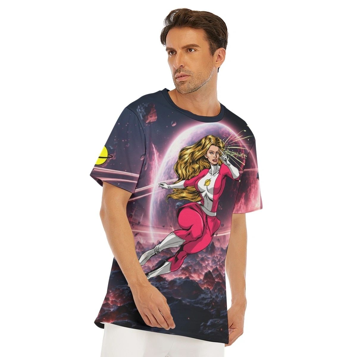 SAUTRN GIRL READY ALL-OVER PRINT SHIRT AND TEE(special buy)
