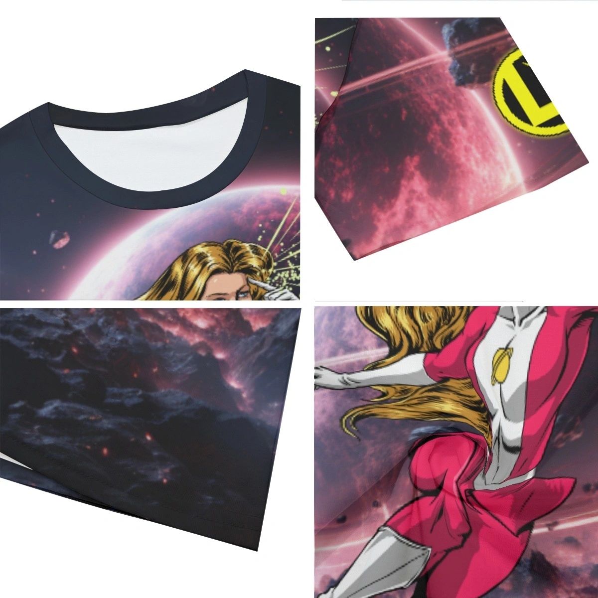 SAUTRN GIRL READY ALL-OVER PRINT SHIRT AND TEE(special buy)