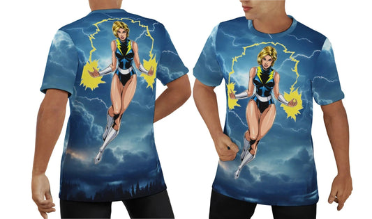 LIGHTNING LASS READY ALL-OVER PRINT SHIRT AND TANK TOP(special buy)