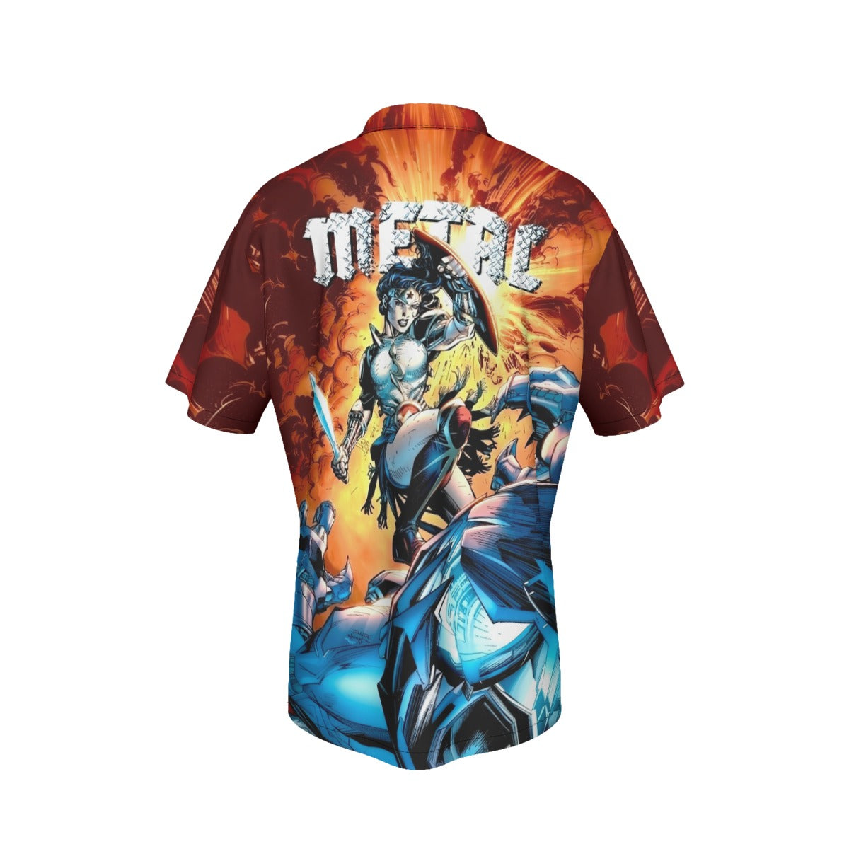 DARK KNIGHT METAL WONDER WOMAN ALL OVER PRINT SHIRT AND TANK TOP