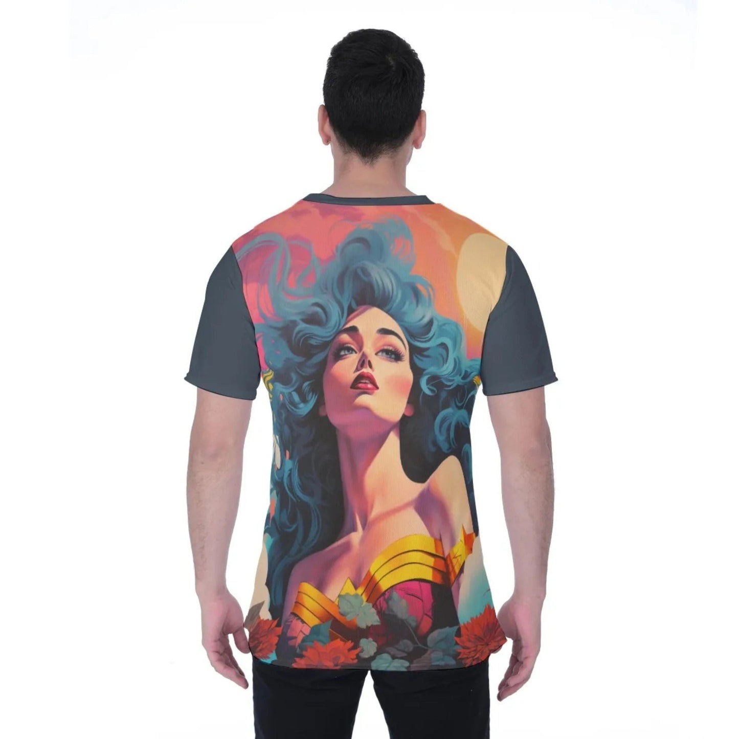 WONDER WOMAN GLAM ALL-OVER PRINT SHIRT and tank
