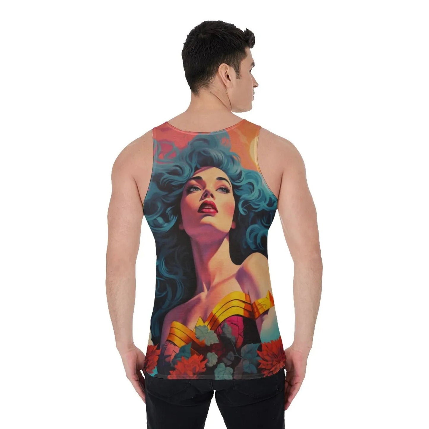 WONDER WOMAN GLAM ALL-OVER PRINT SHIRT and tank