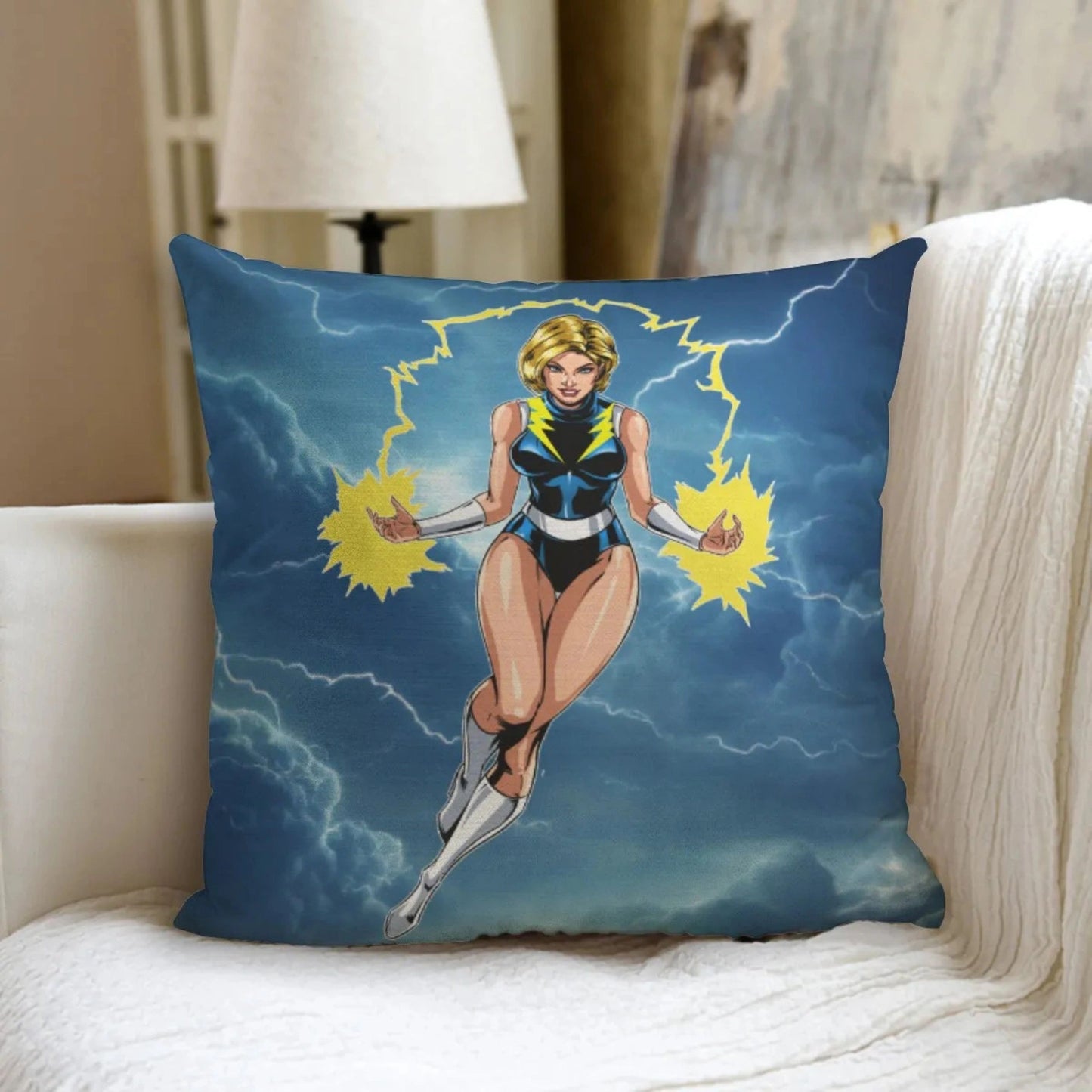 Lightning and light Lass Ready Pillow including pillow inserts