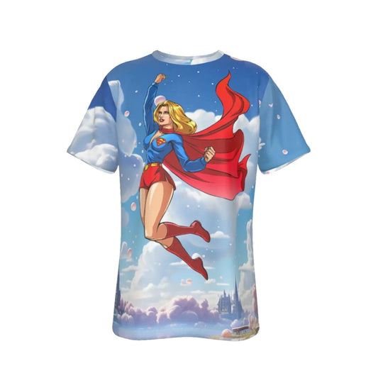 SUPERGIRL READY ALL-OVER PRINT SHIRT AND TANK TOP