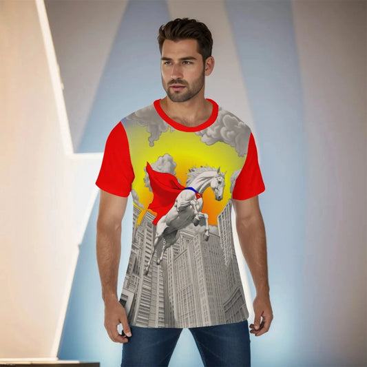 COMET THE SUPERHORSE FLIGHT ALL-OVER PRINT SHIRT AND TEE
