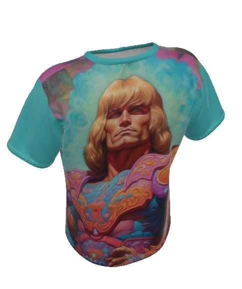 PSYCHEDELIC HE-MAN ALL-OVER PRINT SHIRT and tank