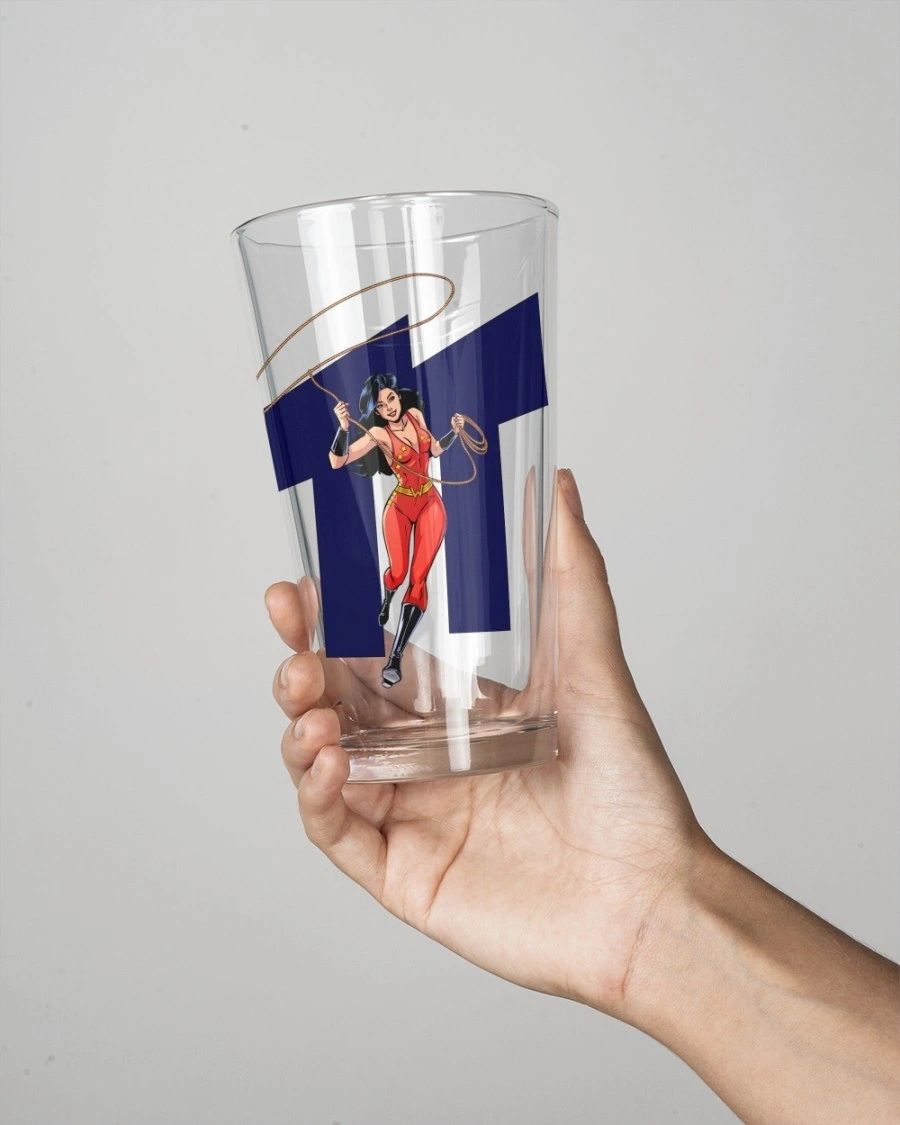 WONDER GIRL TT Pint Glass (with Free Shipping)