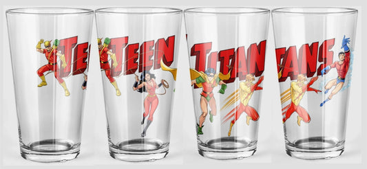 TEEN TITANS OG TEAM Pint Glass (with Free Shipping)