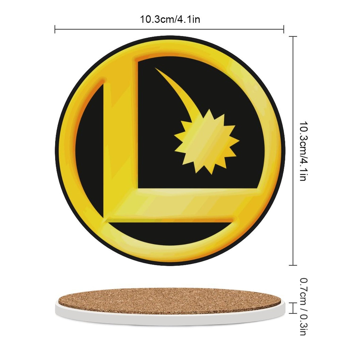 LEGION L CLASSIC LOGO Round Ceramic Coaster