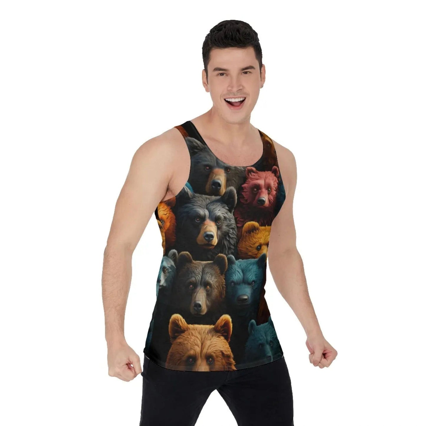 BEARS ADORED ALL-OVER PRINT SHIRT and tank