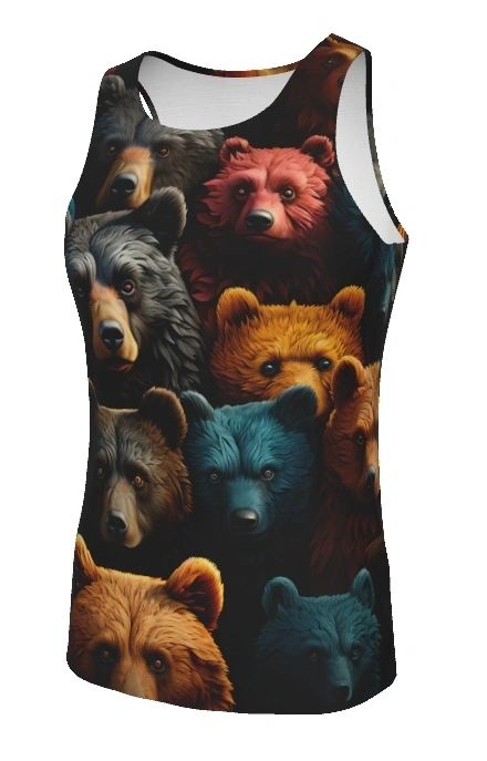 BEARS ADORED ALL-OVER PRINT SHIRT and tank