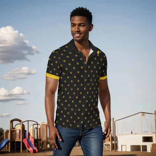 LEGION L Button up dress shirt - black and gold