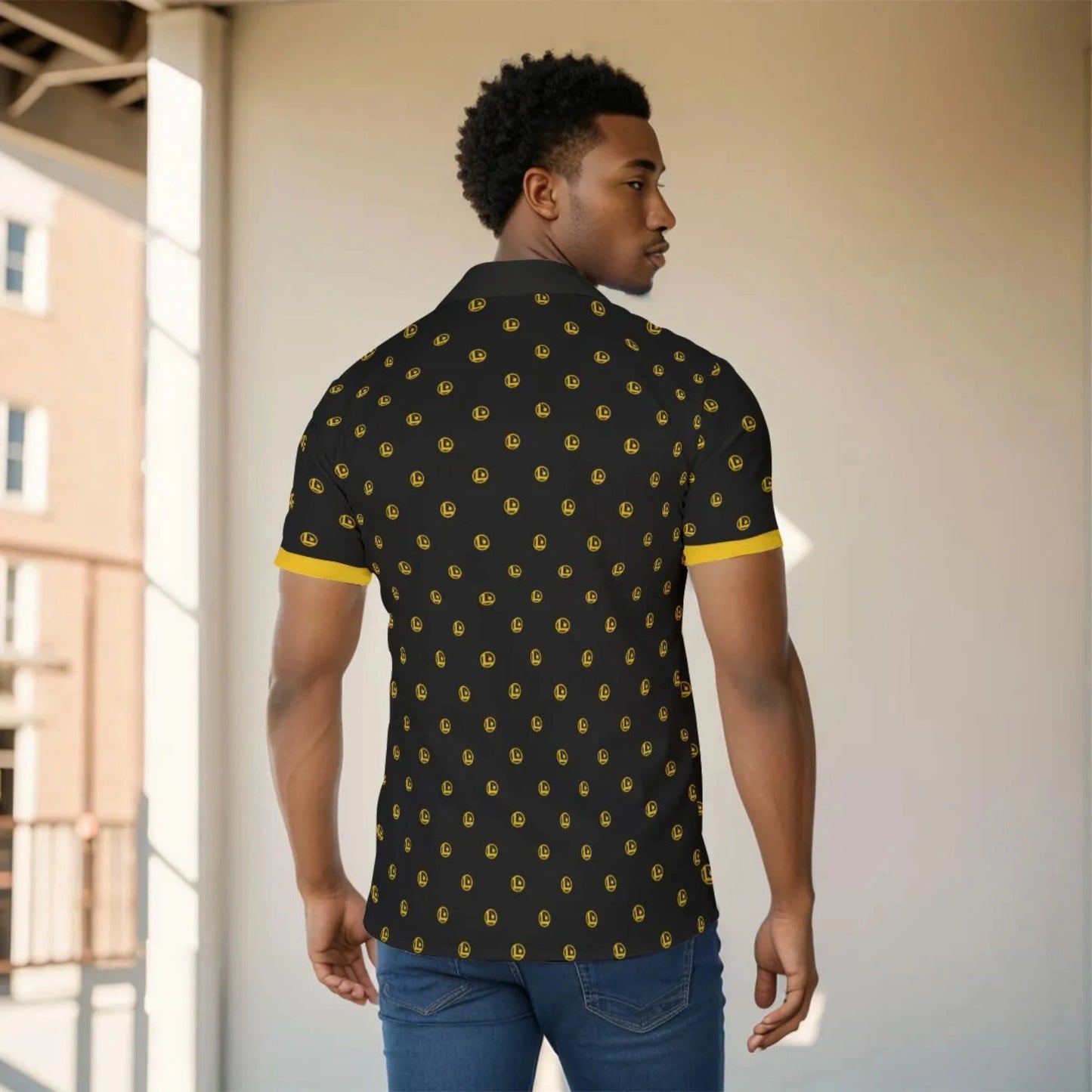 LEGION L Button up dress shirt - black and gold