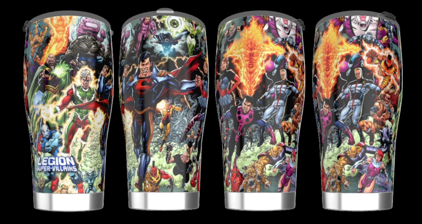 LEGION OF SUPER VILLAINS TUMBLER