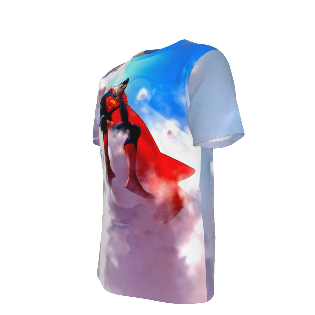 SUPERMAN IN THE CLOUDS All Over Print Shirt & Tank Top  - JORGE JIMENEZ ART