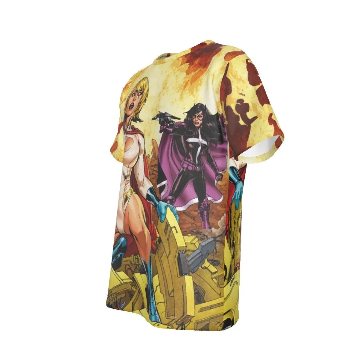 POWERGIRL WITH HUNTERSS ALL-OVER PRINT SHIRT AND TANK TOP