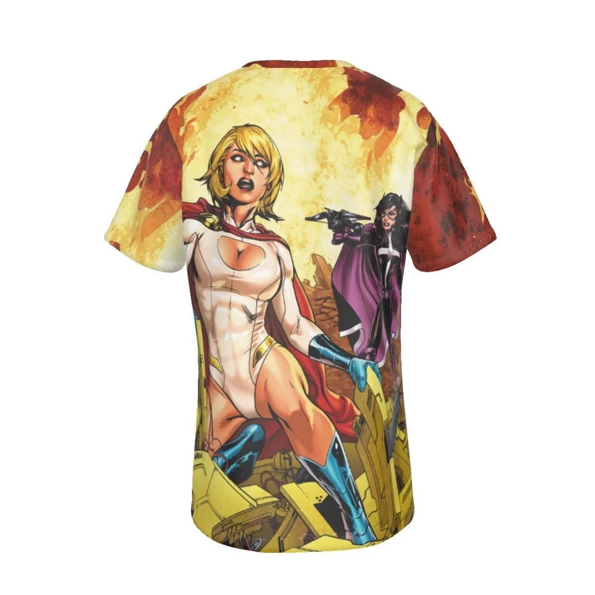 POWERGIRL WITH HUNTERSS ALL-OVER PRINT SHIRT AND TANK TOP