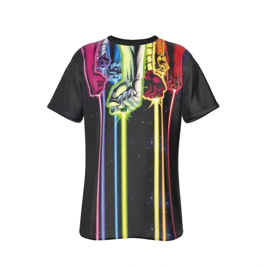 POWER RINGS RAINBOW ALL-OVER PRINT SHIRT AND TANK TOP