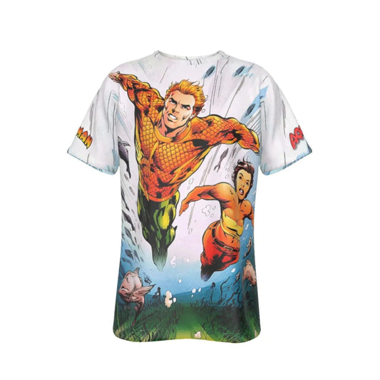 AQUAGIRL AQUAMAN ALL-OVER PRINT SHIRT