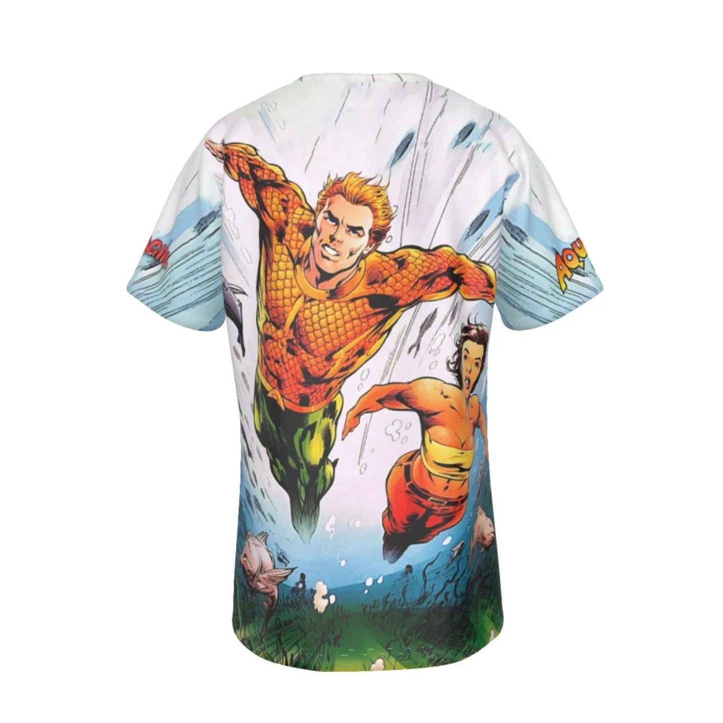 AQUAGIRL AQUAMAN ALL-OVER PRINT SHIRT