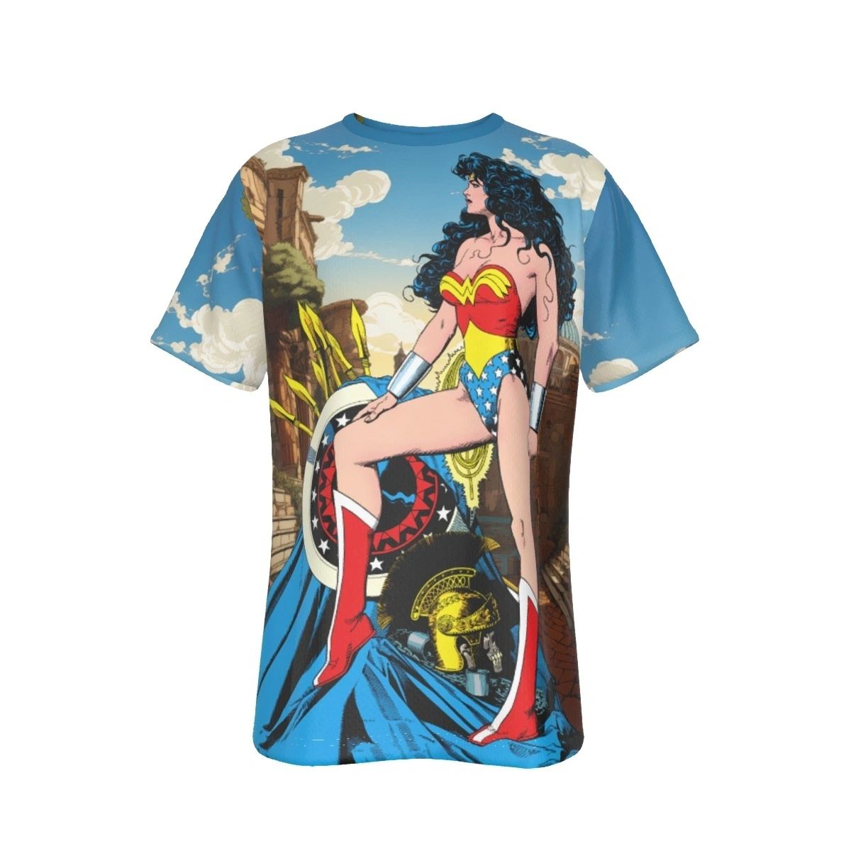 WONDER WOMAN ALL-OVER PRINT SHIRT AND TANK TOP