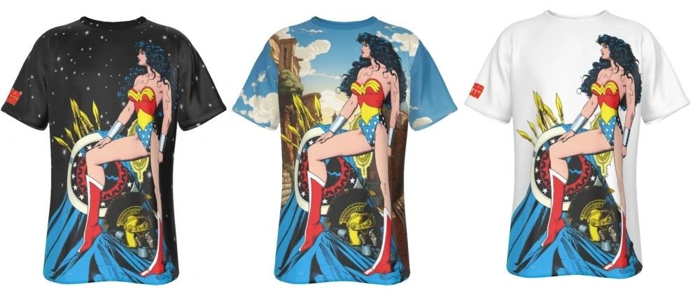 WONDER WOMAN ALL-OVER PRINT SHIRT AND TANK TOP