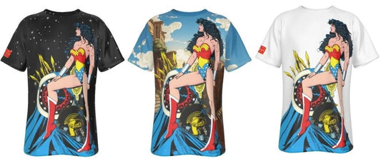 WONDER WOMAN ALL-OVER PRINT SHIRT AND TANK TOP