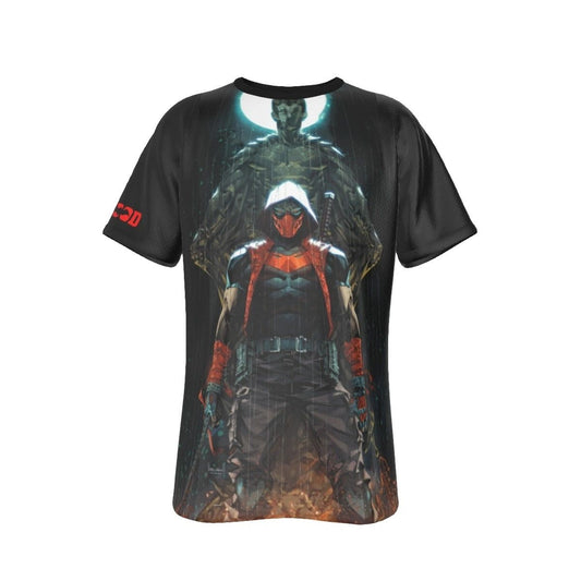 RED HOOD ALL-OVER PRINT SHIRT AND TANK TOP