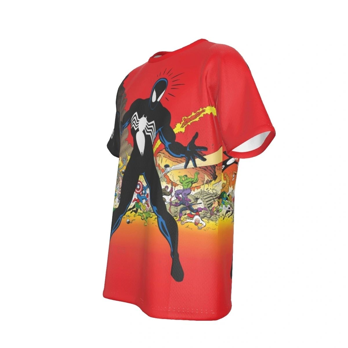 SECRET WAR BLACK SPIDERMAN ALL OVER PRINT SHIRT AND TANK