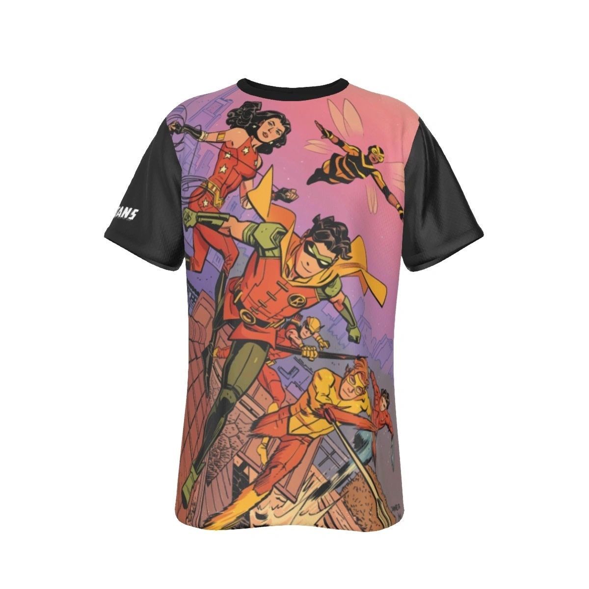 BUMBLEBEE WITH THE TEEN TITANS ALL-OVER PRINT SHIRT