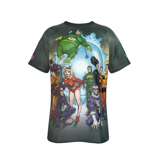 INFERIOR 5 & SUBSTITUTE HEROES - BRAVE & BOLD 5 COVER ALL-OVER PRINT SHIRT AND TANK TOP