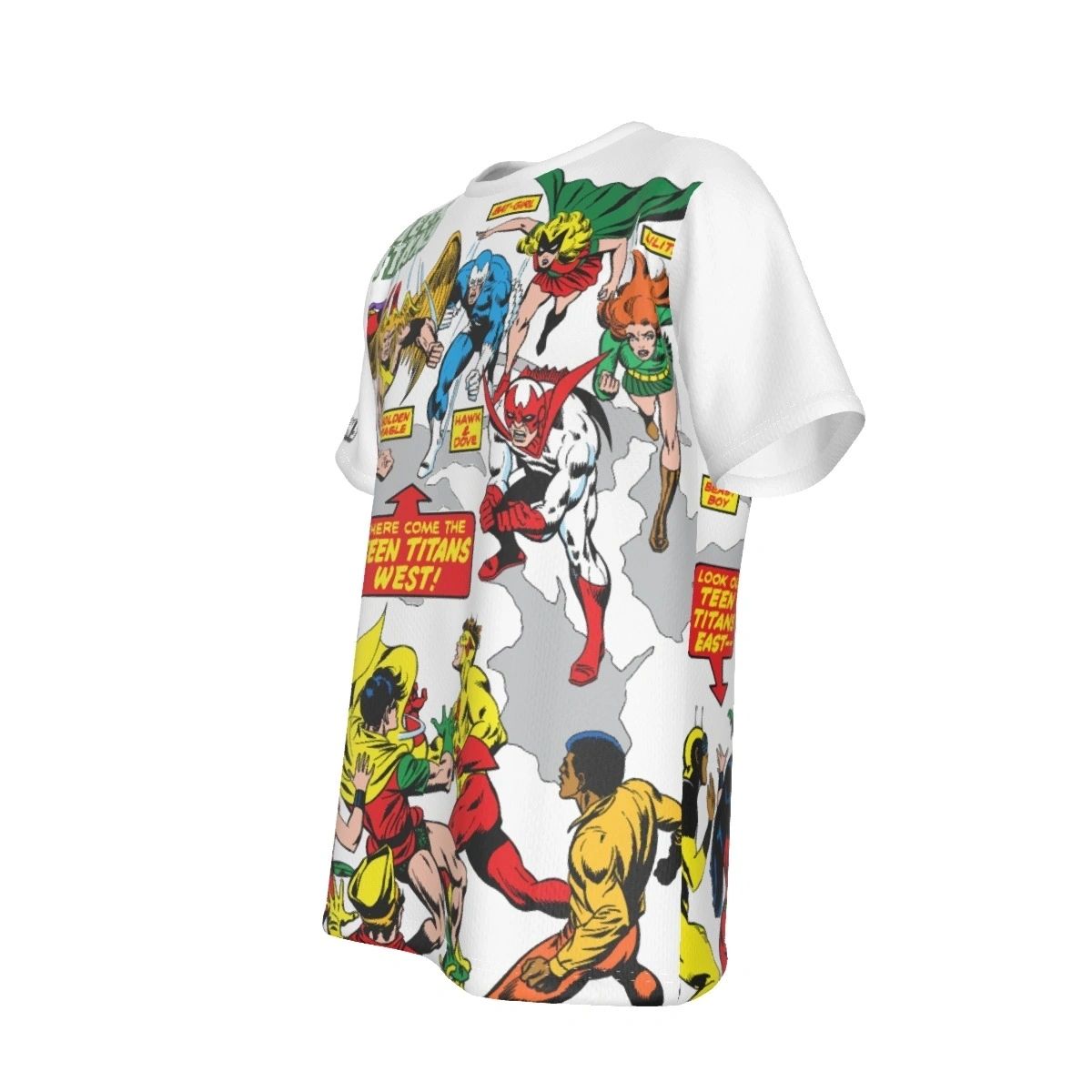 TEEN TITANS 50 COVER ALL-OVER PRINT SHIRT AND TANK TOP