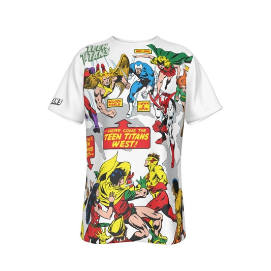 TEEN TITANS 50 COVER ALL-OVER PRINT SHIRT AND TANK TOP