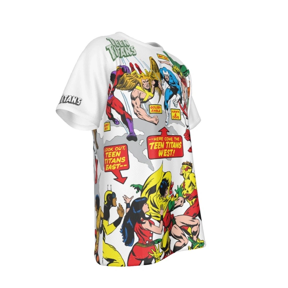 TEEN TITANS 50 COVER ALL-OVER PRINT SHIRT AND TANK TOP