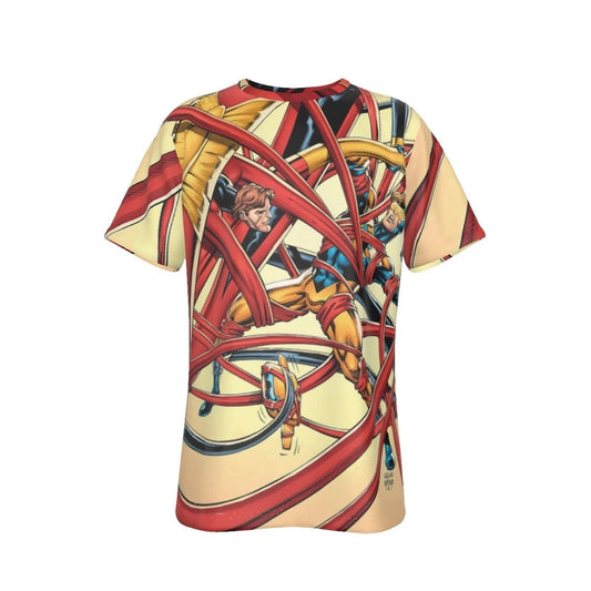 BOOSTER GOLD VS ELONGATED MAN COVER ALL-OVER PRINT SHIRT AND TANK TOP