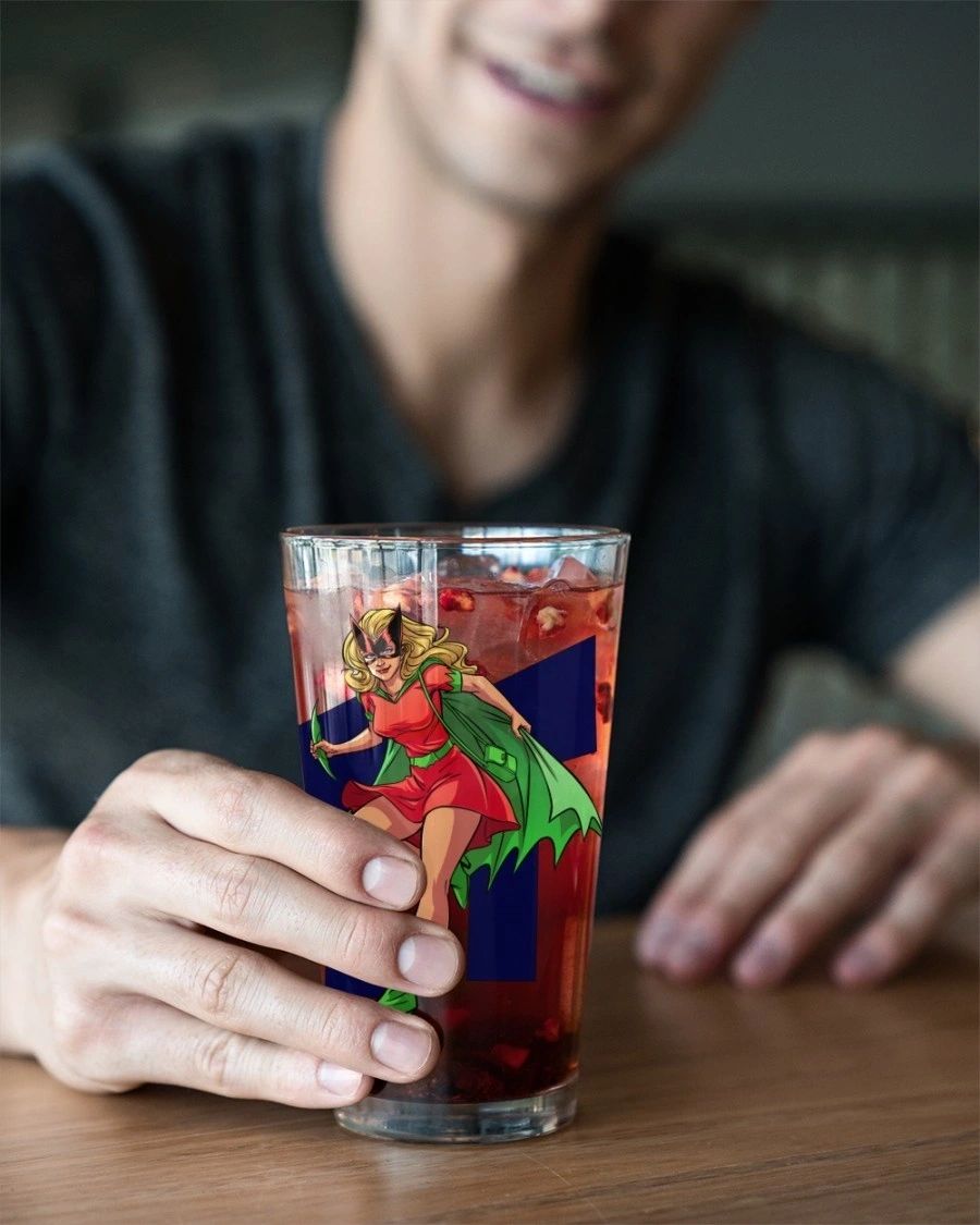 BATGIRL READY Pint Glass (with Free Shipping)