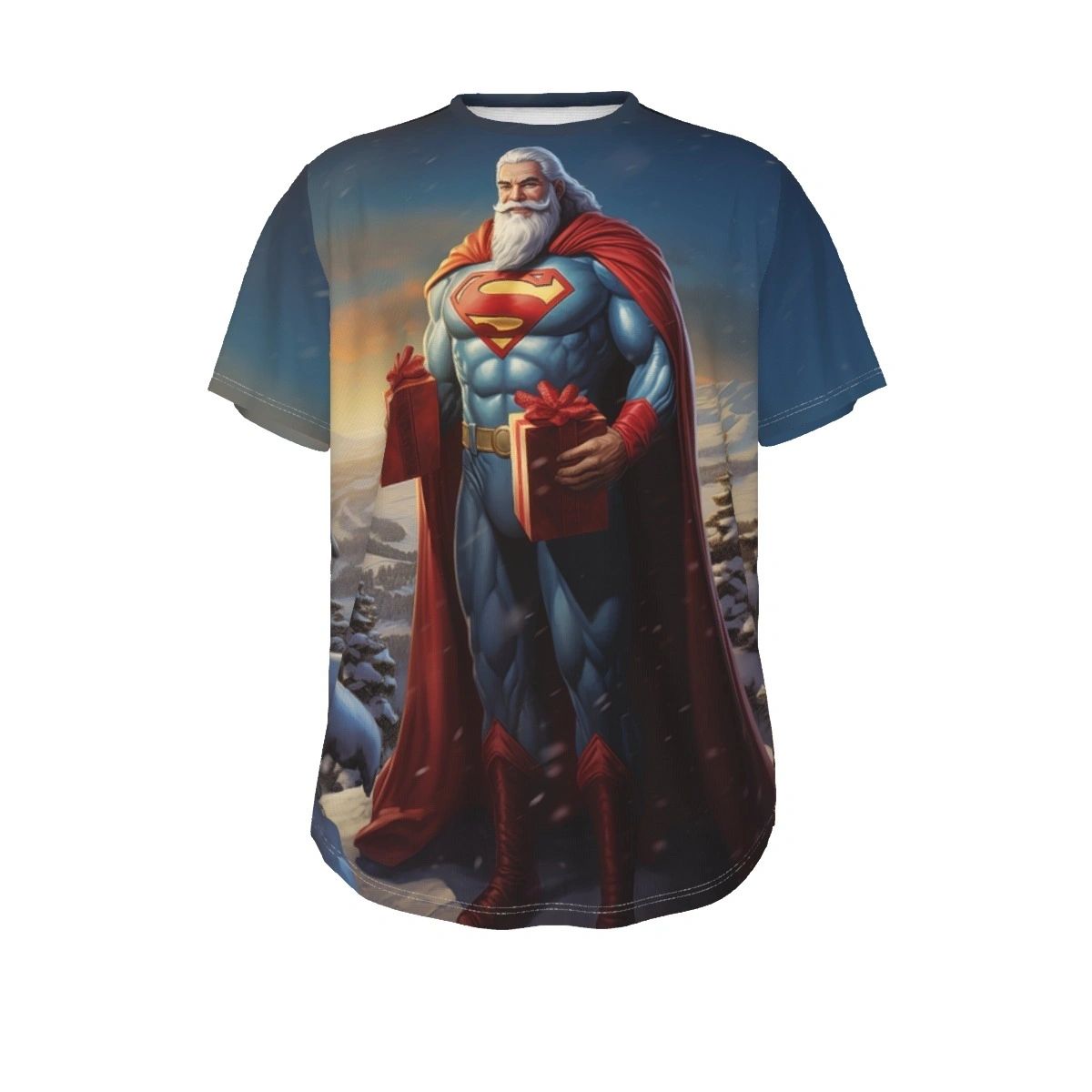 SUPER SANTA ALL-OVER PRINT SHIRT AND TANK TOP