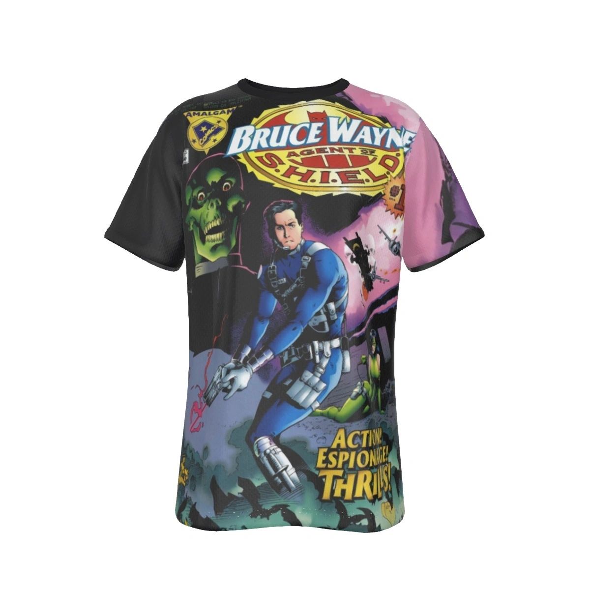 AMALGAM BRUCE WAYNE SHIELD ALL-OVER PRINT SHIRT AND TANK TOP