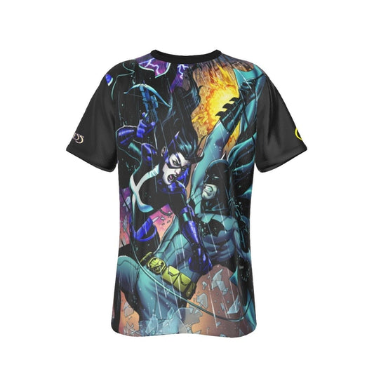 HUNTRESS VS BATMAN COVER ALL OVER SHIRT AND TANK TOP