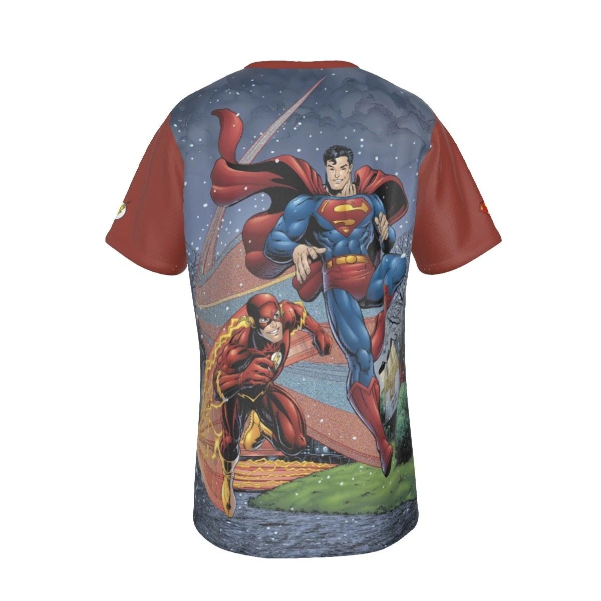 SUPERMAN FLASH COVER PRINT SHIRT AND TANK TOP -ARTHUR ADAMS ART