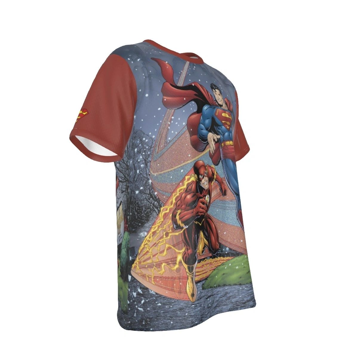 SUPERMAN FLASH COVER PRINT SHIRT AND TANK TOP -ARTHUR ADAMS ART
