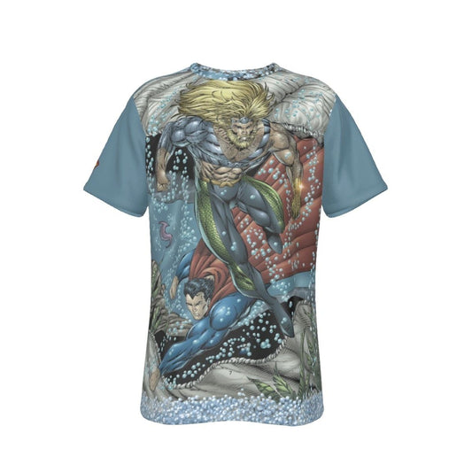 AQUAMAN SUPERMAN COVER PRINT SHIRT AND TANK TOP -ROB LIEFELD ART