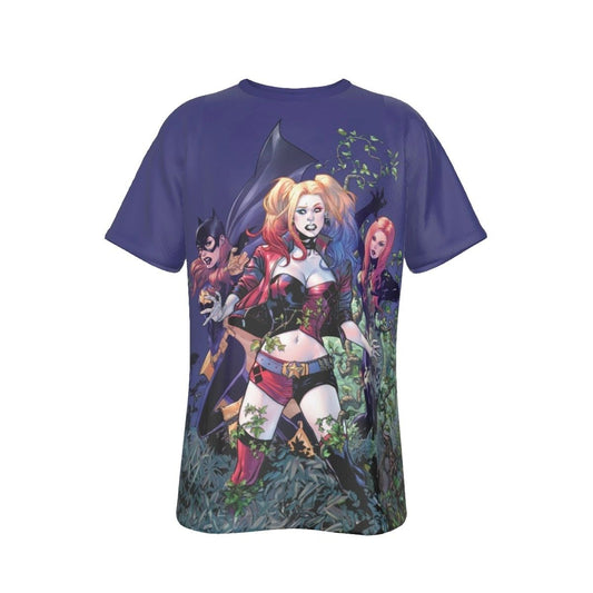 HARLEY QUINN BATGIRL POISON IVY COVER PRINT SHIRT AND TANK TOP